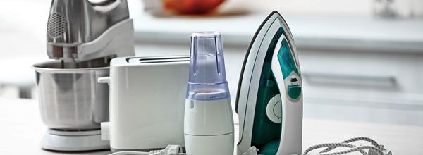 Kitchen appliances being PAT tested